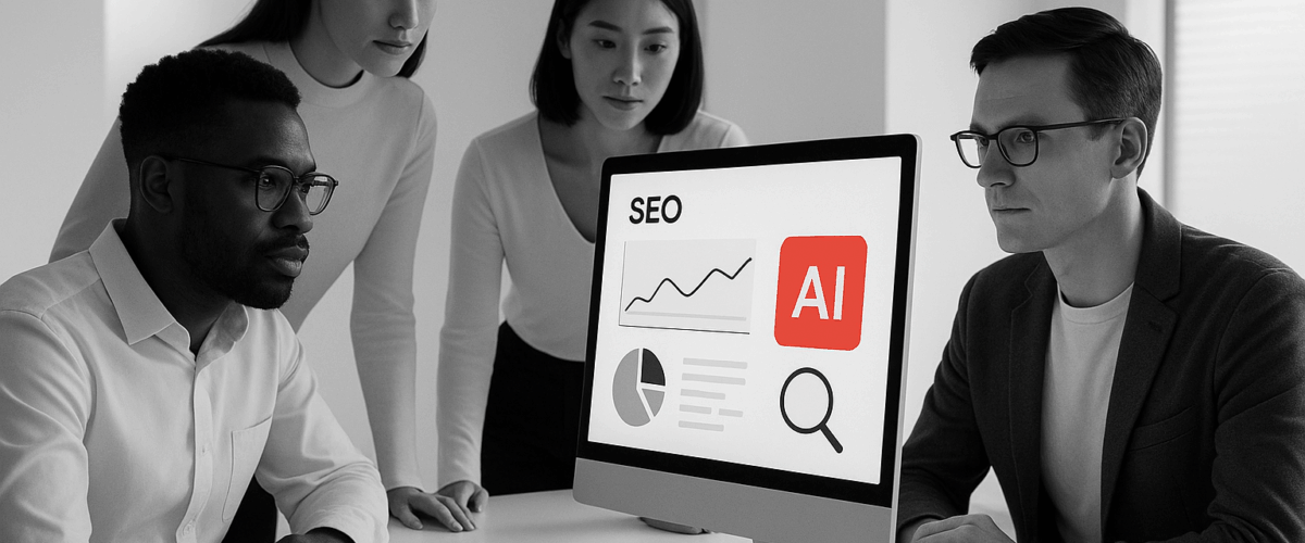 An Image illustrating AI-SEO-Agency-for-AI-first-brand-strategies - By Be the Answer