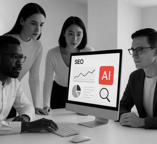 An Image illustrating AI-SEO-Agency-for-AI-first-brand-strategies - By Be the Answer