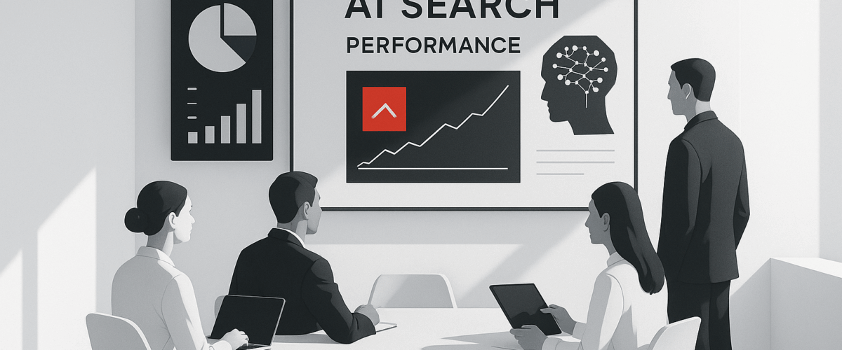 An Image illustrating AI-SEO-Agency-for-AI-search-performance-tracking - By Be the Answer