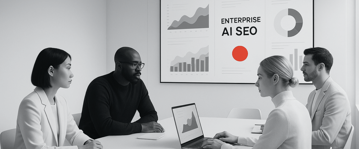 An Image illustrating AI-SEO-Agency-for-enterprise-marketing-growth - By Be the Answer