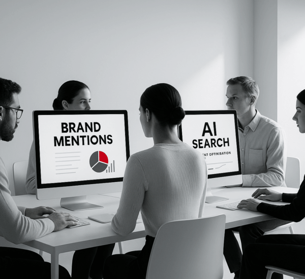 An Image illustrating AI-SEO-Agency-for-tracking-AI-mentions - By Be the Answer