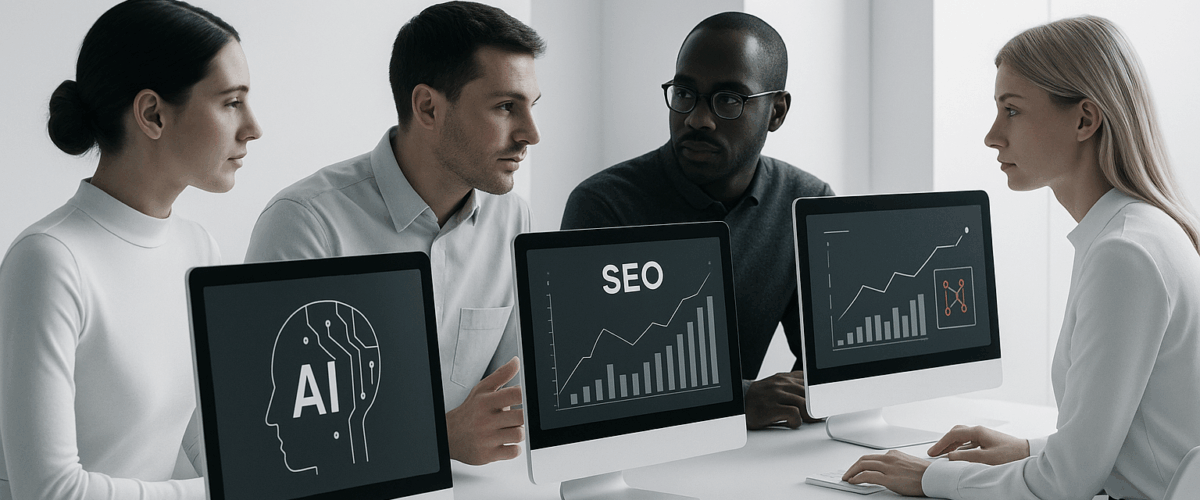 An Image illustrating AI-SEO-Agency-that-creates-content-for-you - By Be the Answer