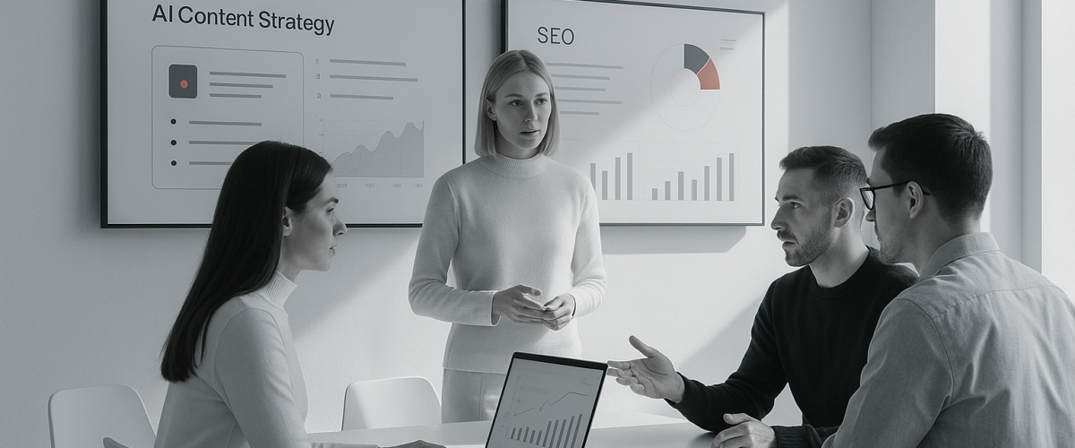 An Image illustrating AI-SEO-GEO-Agency-for-content-optimization - By Be the Answer