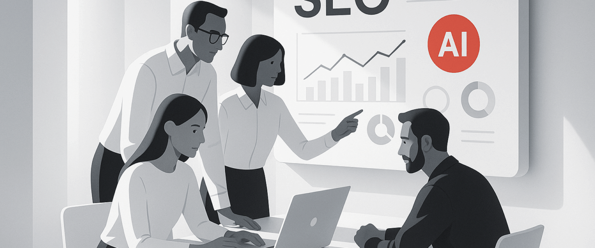 An Image illustrating Best-AI-SEO-GEO-Agency-for-marketing-teams - By Be the Answer