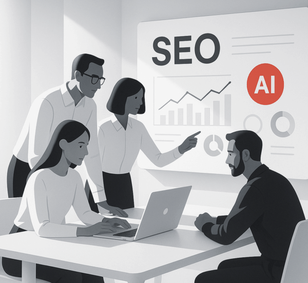 An Image illustrating Best-AI-SEO-GEO-Agency-for-marketing-teams - By Be the Answer