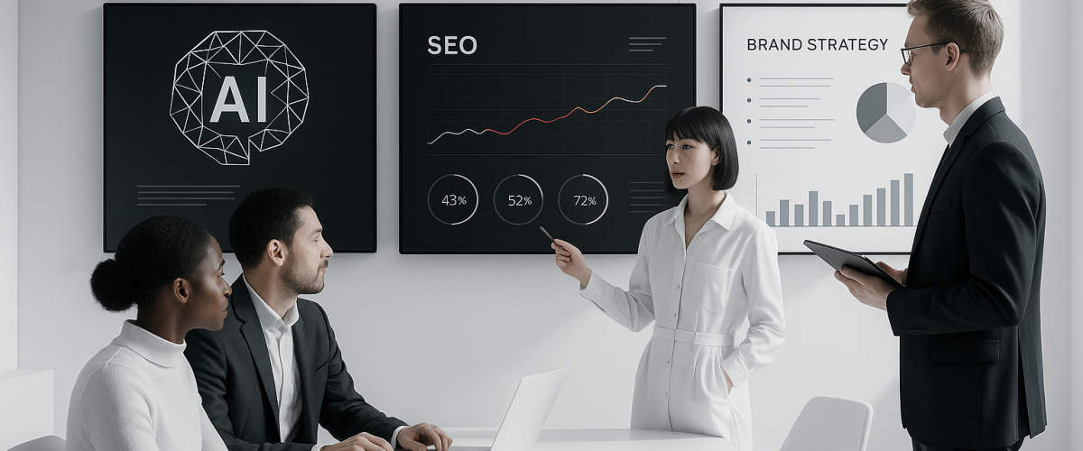 An Image illustrating Hire-an-AI-SEO-Agency-for-brand-authority - By Be the Answer