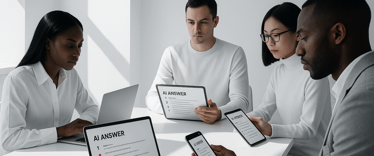 An Image illustrating How-to-improve-brand-visibility-in-AI-generated-answers - By Be the Answer